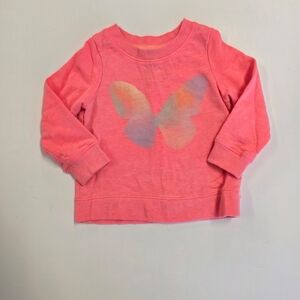 Cat & Jack Pink Long Sleeve Shirt with Butterfly